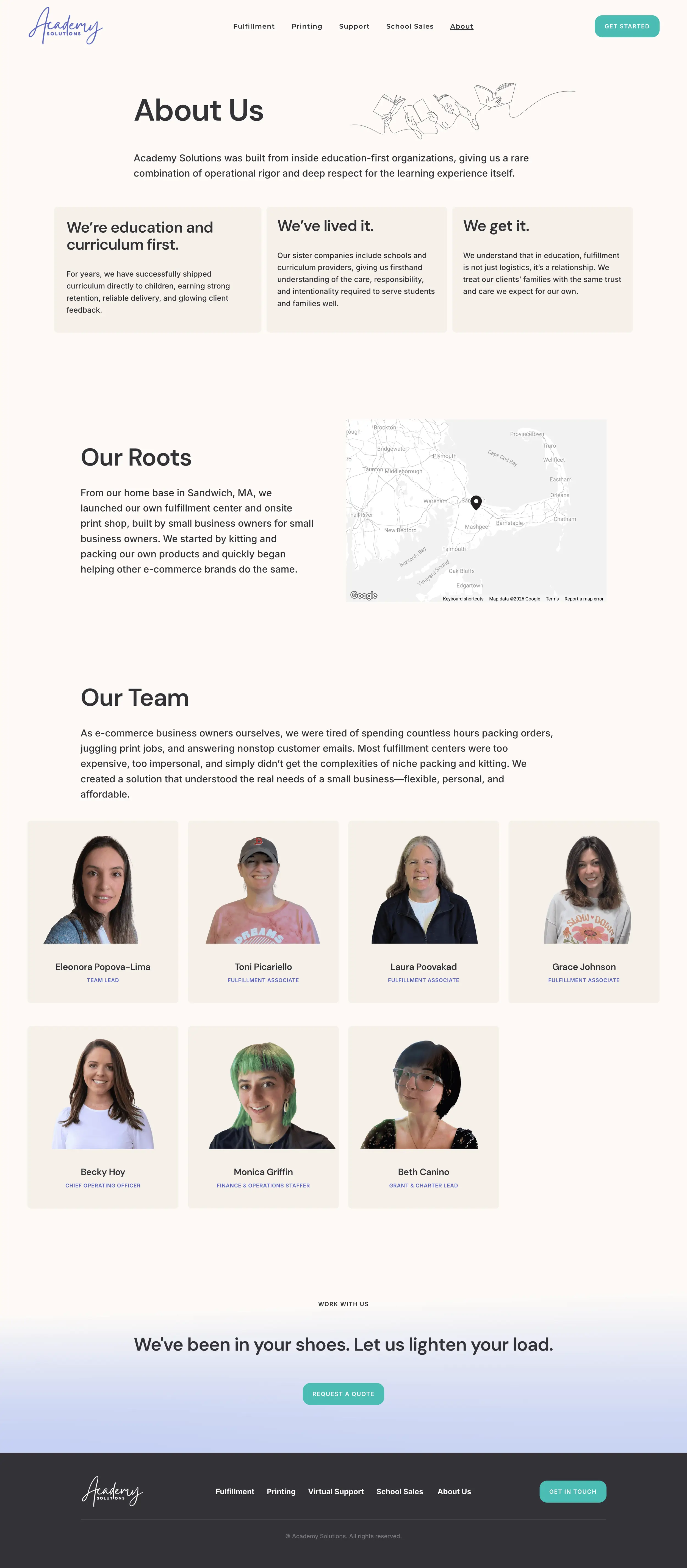 Academy Solutions about page