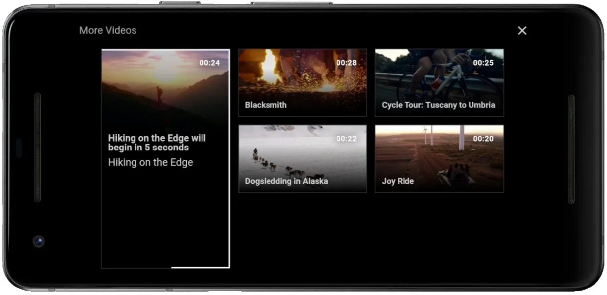 Mobile video playlist and recommendation overlay